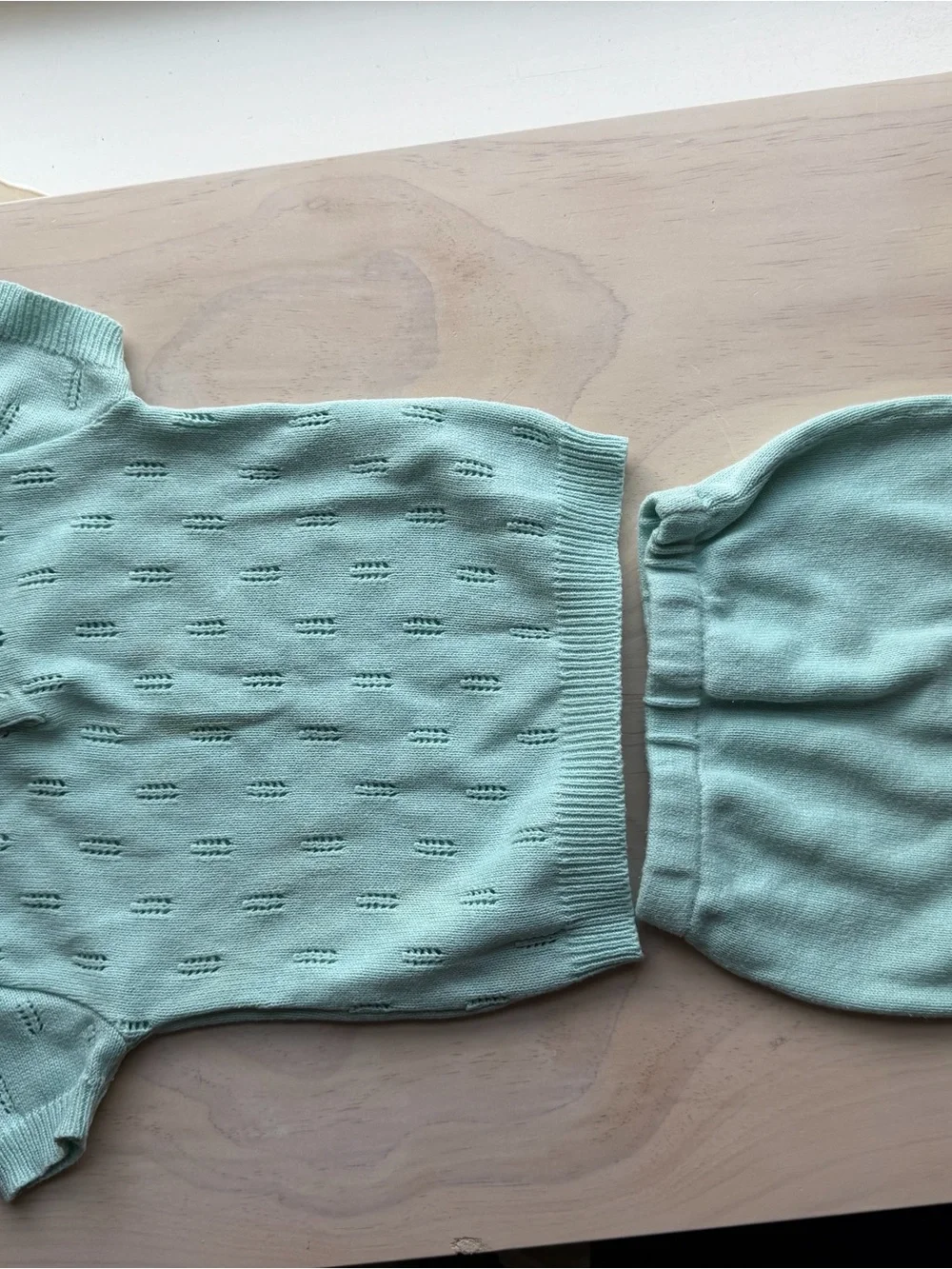 Bon Knit Short Sleeve Sweater Set - Two-Piece